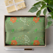 Mousseline Papier vert olive (Cadeau)