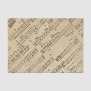Mousseline Papier vintage âgé de feuille de musique
