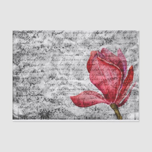 Mousseline Papier Vintage Magnolia (Recto)