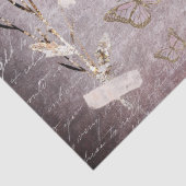 Mousseline papillons et papier de tissu de fleurs séchées (Détail)