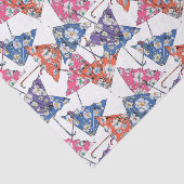 Mousseline Parapluies multicolores Papier Tissu (Détail)