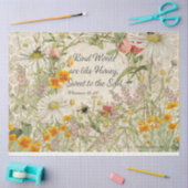 Mousseline Paroles douces Fleur sauvage Découpage Papier de p (Artisanat)