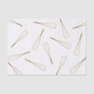 Mousseline Parties scintillant d'or Whisk Motif papier de tis