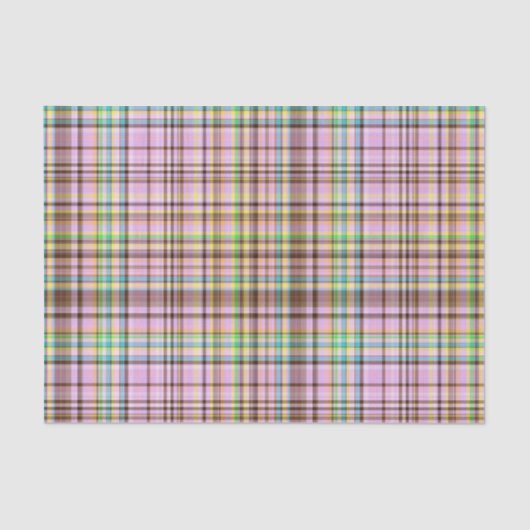 Mousseline Pastels au chocolat Plaid 12-TISSUE PAPIER WRAP (Recto)