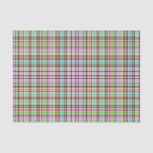 Mousseline Pastels au chocolat Plaid 30-TISSUE PAPIER WRAP (Recto)