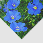 Mousseline Patch de Fleurs en lin bleu-TISSUE PAPIER WRAP (Détail)