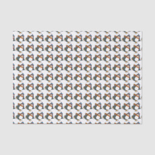 Mousseline Patinage Pingouins Vacances Tissu Papier