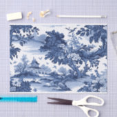 Mousseline Paysage de charme sur un papier écroulé (Artisanat)