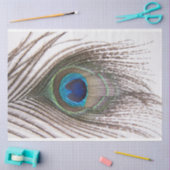 Mousseline Peacock Feed 3 Decoupage Tissu Papier (Artisanat)