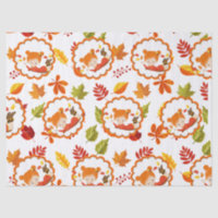 Peint à la main Automne Adorable Girl Tissu Papier