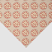 Mousseline Pepperoni pizza fun patternparty papier tissu (Détail)
