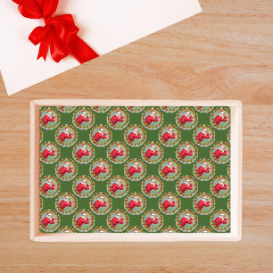 Mousseline Père Noël dans un papier de tissus de couronne