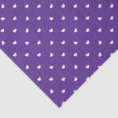 Mousseline Petite coeur sur papier tissu violet clair (Détail)