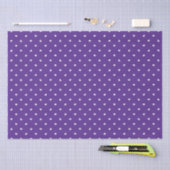 Mousseline Petite coeur sur papier tissu violet clair (Artisanat)