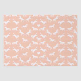 Mousseline Petits chevaux blancs sur le papier d'emballage de