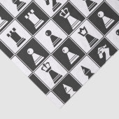 Mousseline Pièces d'échecs Motif de conception Tissu papier (Détail)