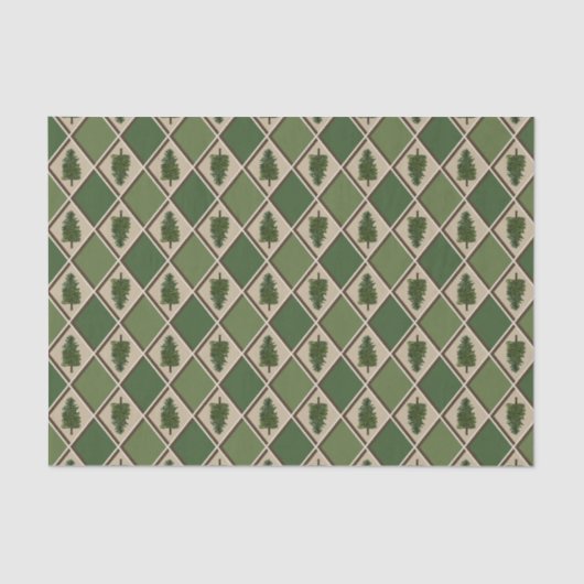 Mousseline Pins et Arlequin papier de tissus (Recto)