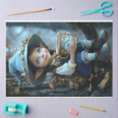 Mousseline Pixie Blue Casquette Pastels papier de tissus (Artisanat)