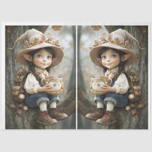 Mousseline Pixie Casquette beige papier de tissus (Recto)