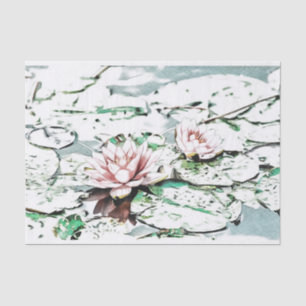 Mousseline Plan de l'étang à papier découpage Water Lily