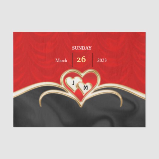 Mousseline Plaques de papier mariage (Recto)