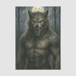 Mousseline Pleine lune Werewolf Découpage papier tissu