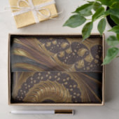 Mousseline plumes de café papier tissu fractal (Cadeau)