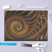 Mousseline plumes de café papier tissu fractal (Artisanat)