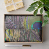 Mousseline Plumes de paon 1 papier de papier de découpage (Cadeau)