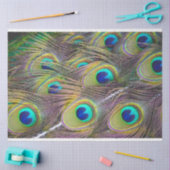 Mousseline Plumes de paon 1 papier de papier de découpage (Artisanat)