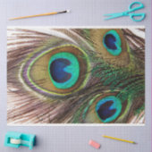 Mousseline Plumes de paon 2 papier de tissus de découpage (Artisanat)