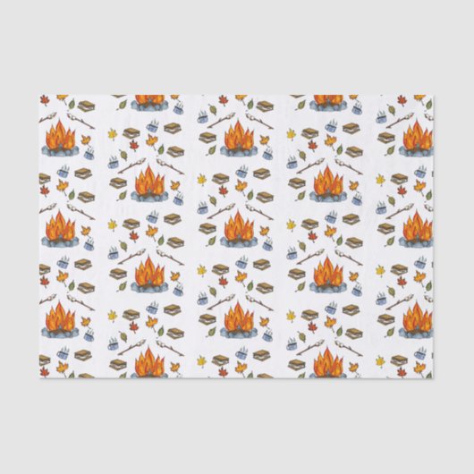 Mousseline Plus le thème du Camping en papier Merrier (Recto)