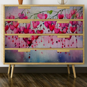 Mousseline Poignée Fleurs du coeur Découpage Papier Tissu