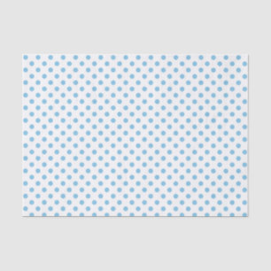 Mousseline Point Polka bleu clair sur papier blanc