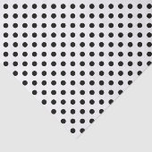 Mousseline Point Polka noir sur papier blanc (Détail)