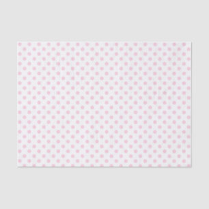 Mousseline Point Polka rose pâle sur papier blanc