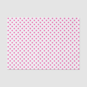 Mousseline Point Polka rose sur le papier blanc