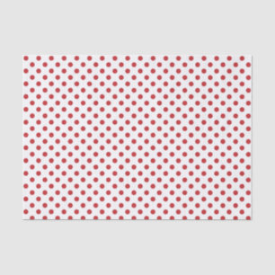 Mousseline Point Polka rouge foncé sur papier blanc