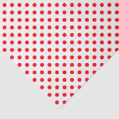 Mousseline Point Polka rouge sur le papier blanc (Détail)