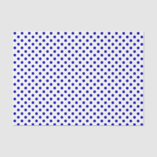 Mousseline Point Polka royal bleu sur le papier blanc