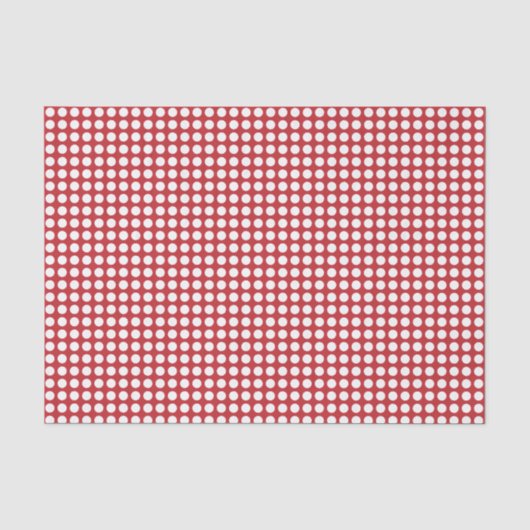 Mousseline Points blancs sur le papier rouge foncé (Recto)