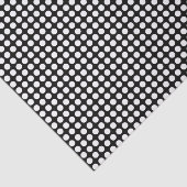 Mousseline Points blancs sur papier de tissus noirs (Détail)