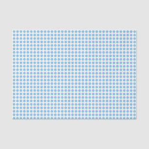 Mousseline Points Bleus clairs sur le papier Tissu Blanc