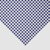 Mousseline Points bleus de la marine sur le papier blanc (Détail)