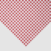 Mousseline Points rouges sombres sur papier blanc (Détail)