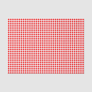 Mousseline Points rouges sur papier de tissus blancs