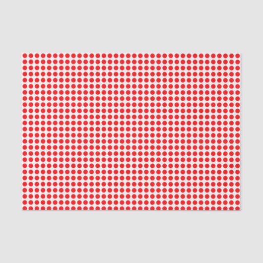 Mousseline Points rouges sur papier de tissus blancs (Recto)