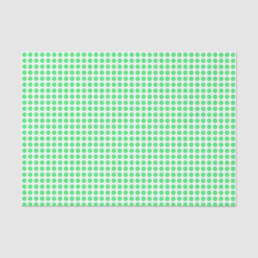 Mousseline Points verts clairs sur le papier blanc (Recto)