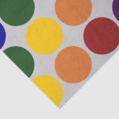 Mousseline Pois arc-en-ciel sur papier gris (Détail)