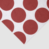 Mousseline Pois rouges sur papier de tissus blancs (Détail)